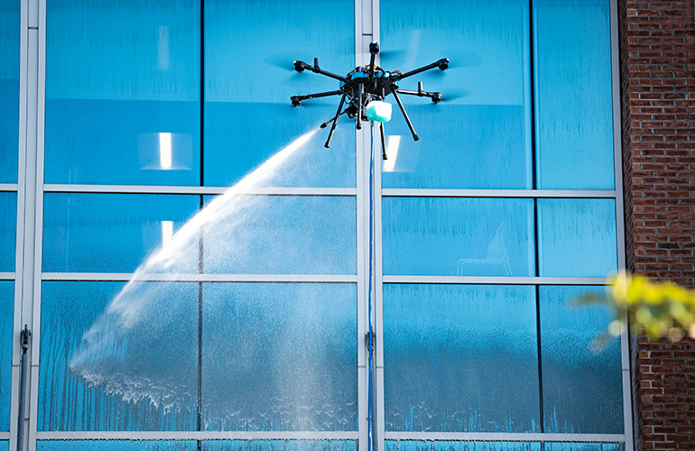 lucid bots drone washes windows